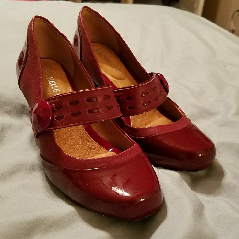 Michelle D Patent Leather Mary Jane Pumps
